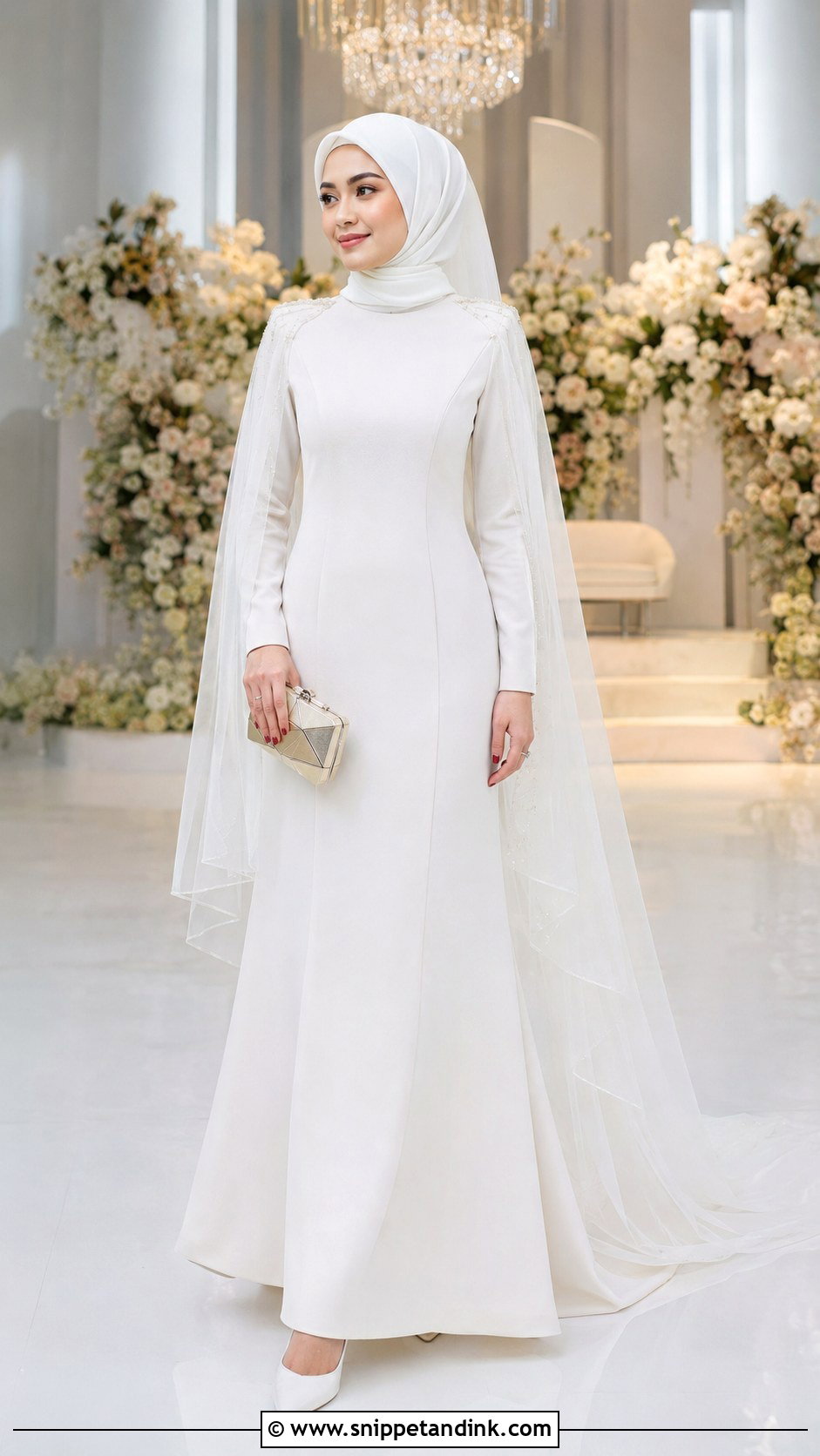 Modern Baju Kurung Wedding Dress - Snippet and Ink - 20 Malaysian Muslim Wedding Dress Ideas