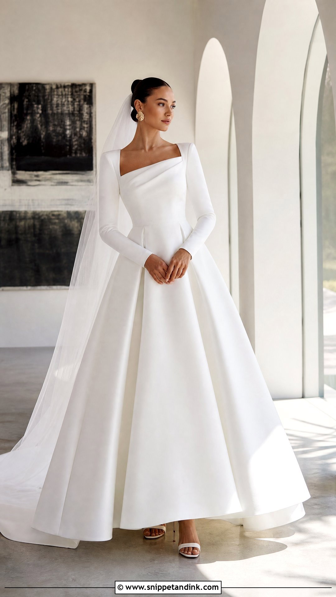 Modern Ballgown Wedding Dress With Sleeves - Snippet and Ink - 25 Ballgown Wedding Dress with Sleeves