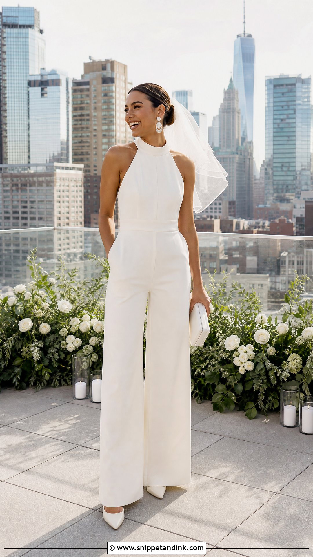 Modern Bridal Jumpsuit - Snippet and Ink - 25 Relaxed Wedding Dress Ideas