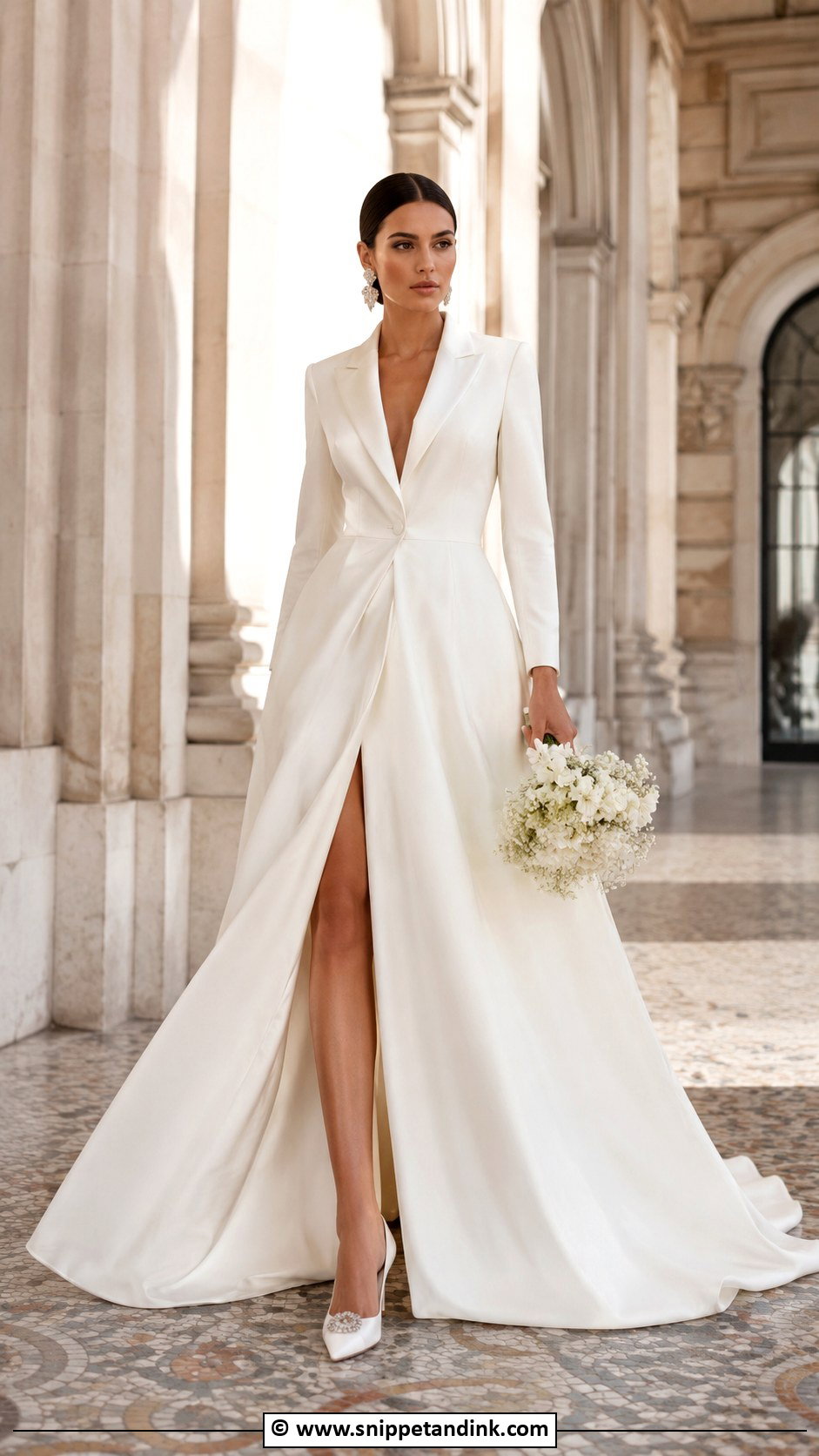 Modern Bridal Suit Gown - Snippet and Ink - 30 Couture Wedding Gowns