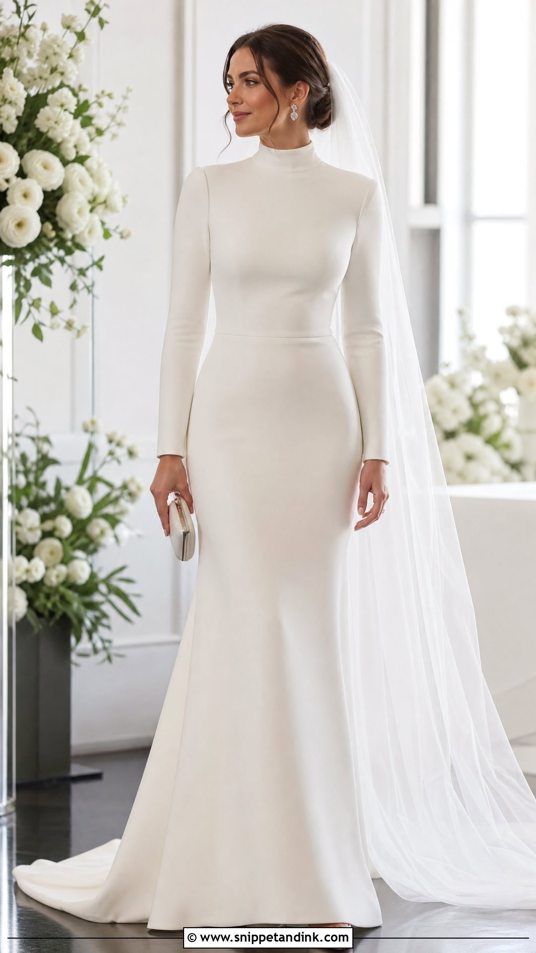 Modern Bride High Neck Wedding Gown - Snippet and Ink - 20 The Modern Bride Ideas