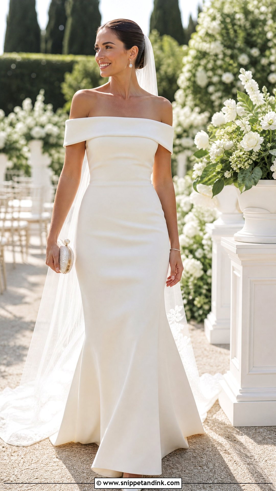 Modern Bride Off Shoulder Wedding Dress - Snippet and Ink - 20 The Modern Bride Ideas