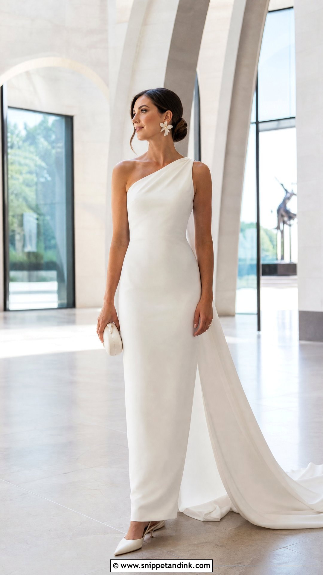 Modern Bride One Shoulder Wedding Dress - Snippet and Ink - 20 The Modern Bride Ideas