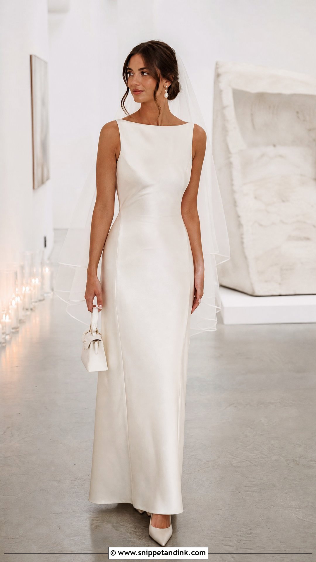 Modern Bride Satin Column Gown - Snippet and Ink - 20 The Modern Bride Ideas