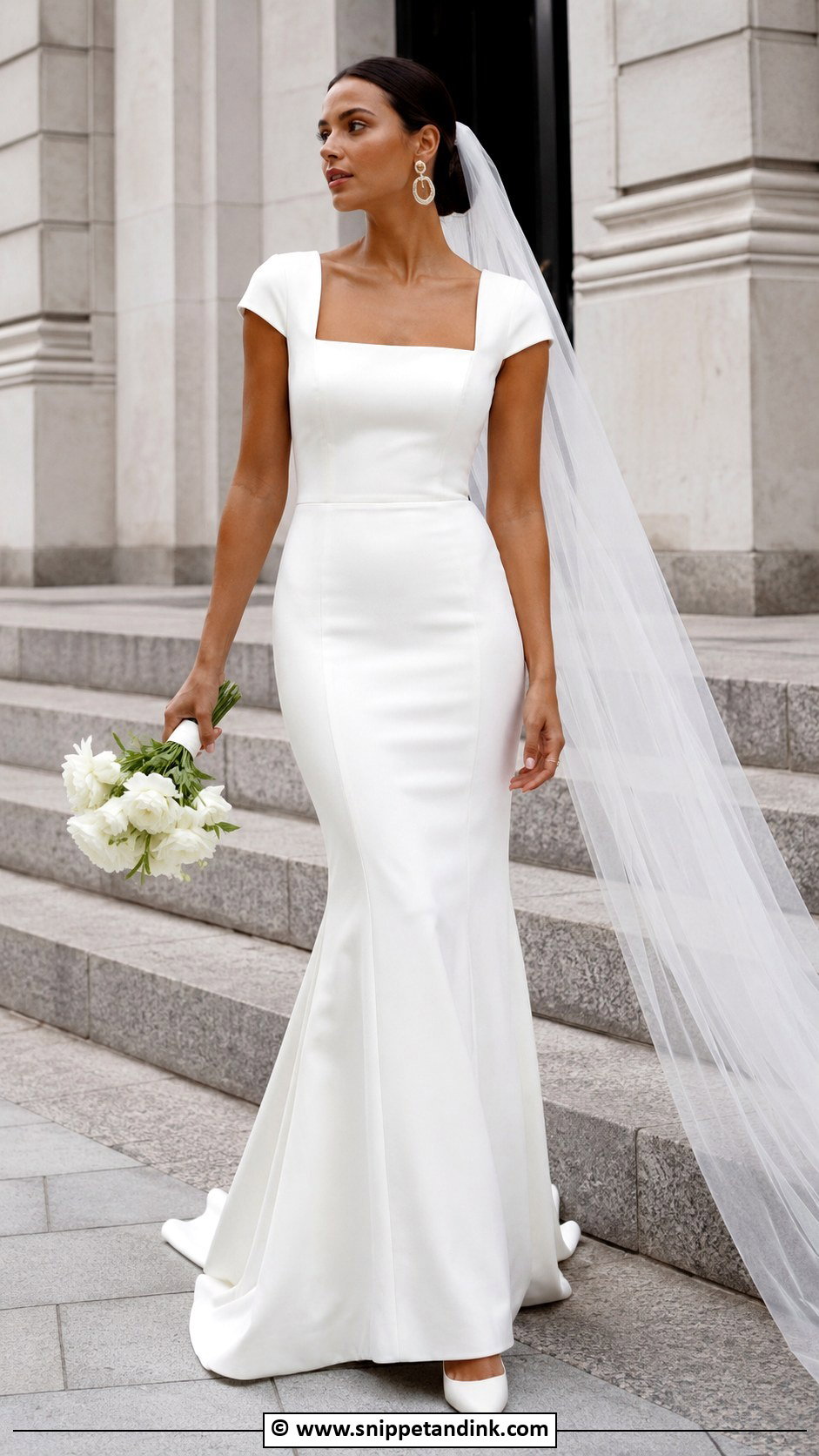 Modern Cap Sleeve Wedding Dress - Snippet and Ink - 30 Cap Sleeve Wedding Dress Ideas