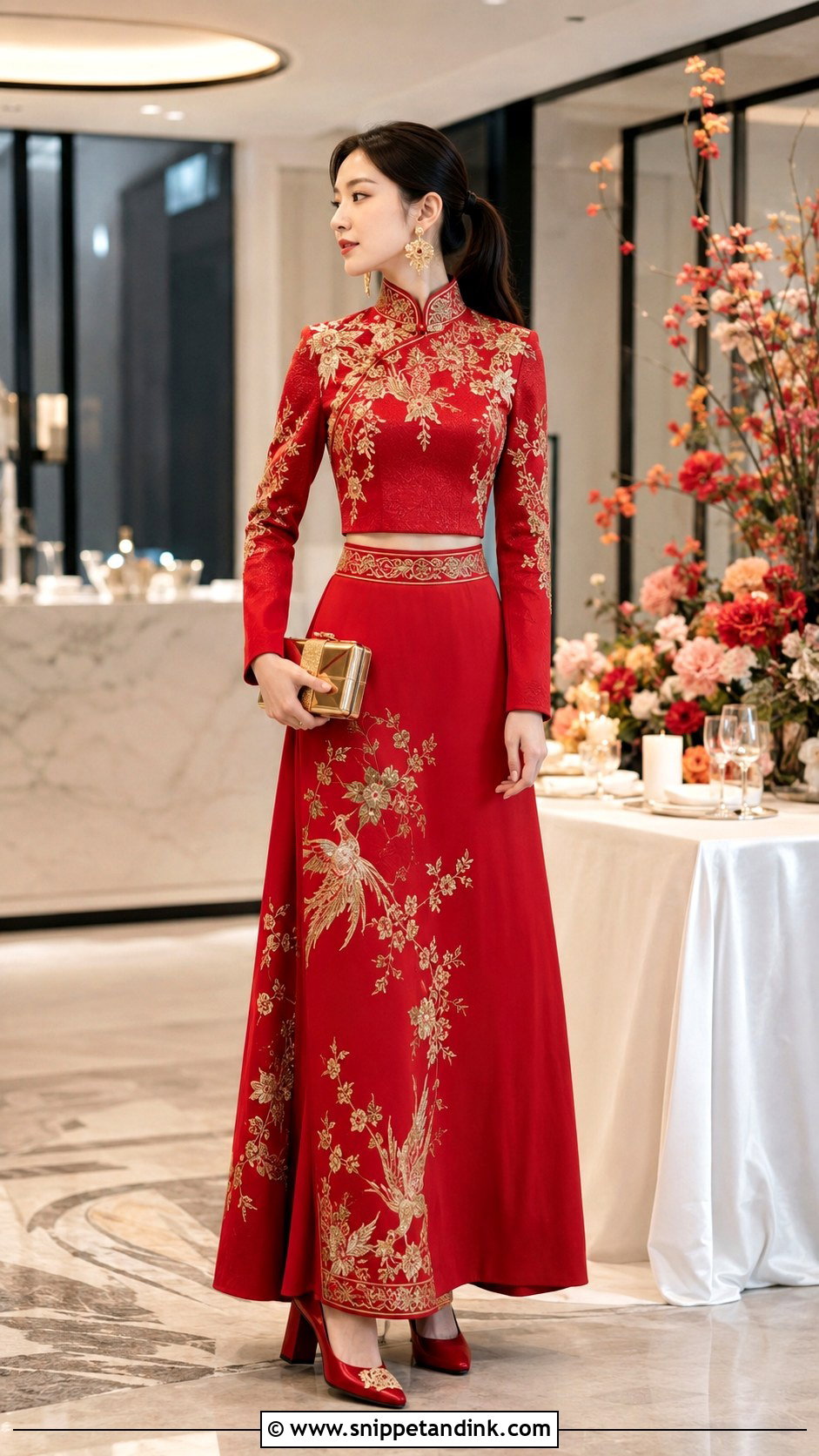 Modern Chinese Two Piece Wedding Dress - Snippet and Ink - 20 China Wedding Dress Ideas