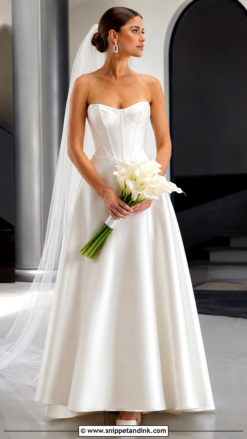 Modern Corset Bridal Dress - Snippet and Ink - 20 Bridal Dress Aesthetic Ideas