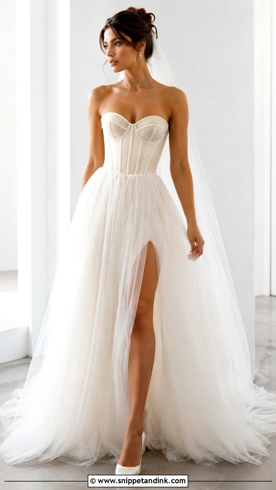 Modern Corset Bride Dress - Snippet and Ink - 25 Bride Dress Aesthetic Ideas