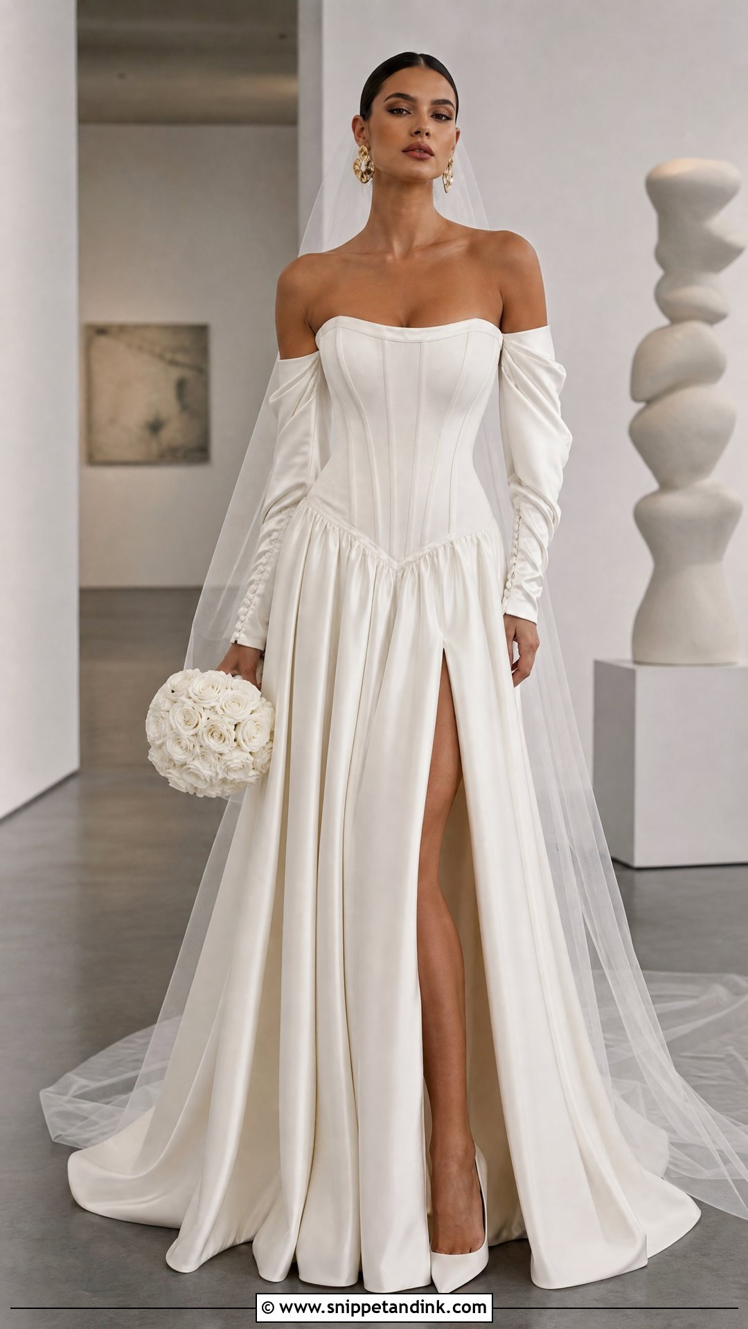 Modern Corset Wedding Gown - Snippet and Ink - 20 Wedding Gown Aesthetic Ideas