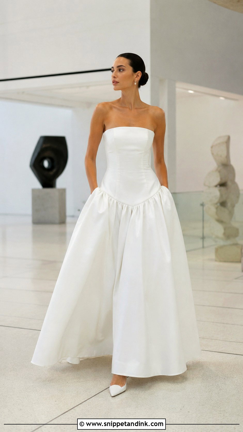 Modern Drop Waist A Line Wedding Dress - Snippet and Ink - 25 Drop Waist a Line Wedding Dress Ideas