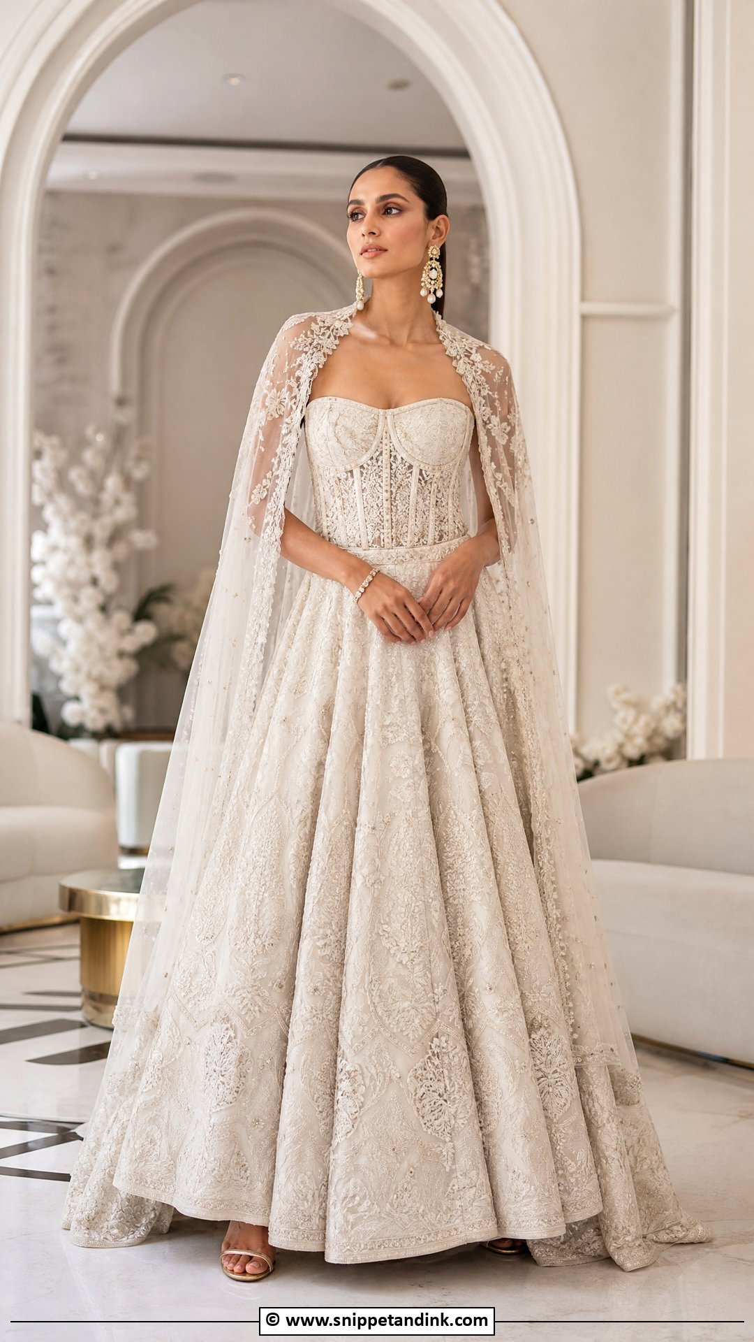 Modern Fusion Indian Bride Outfit - Snippet and Ink - 35 Indian Bride Ideas
