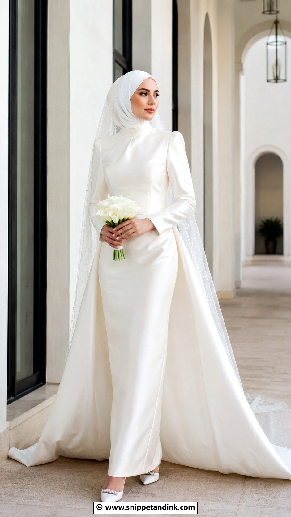 Modern Hijabi Wedding Dress - Snippet and Ink - 30 Hijabi Wedding Dress Ideas