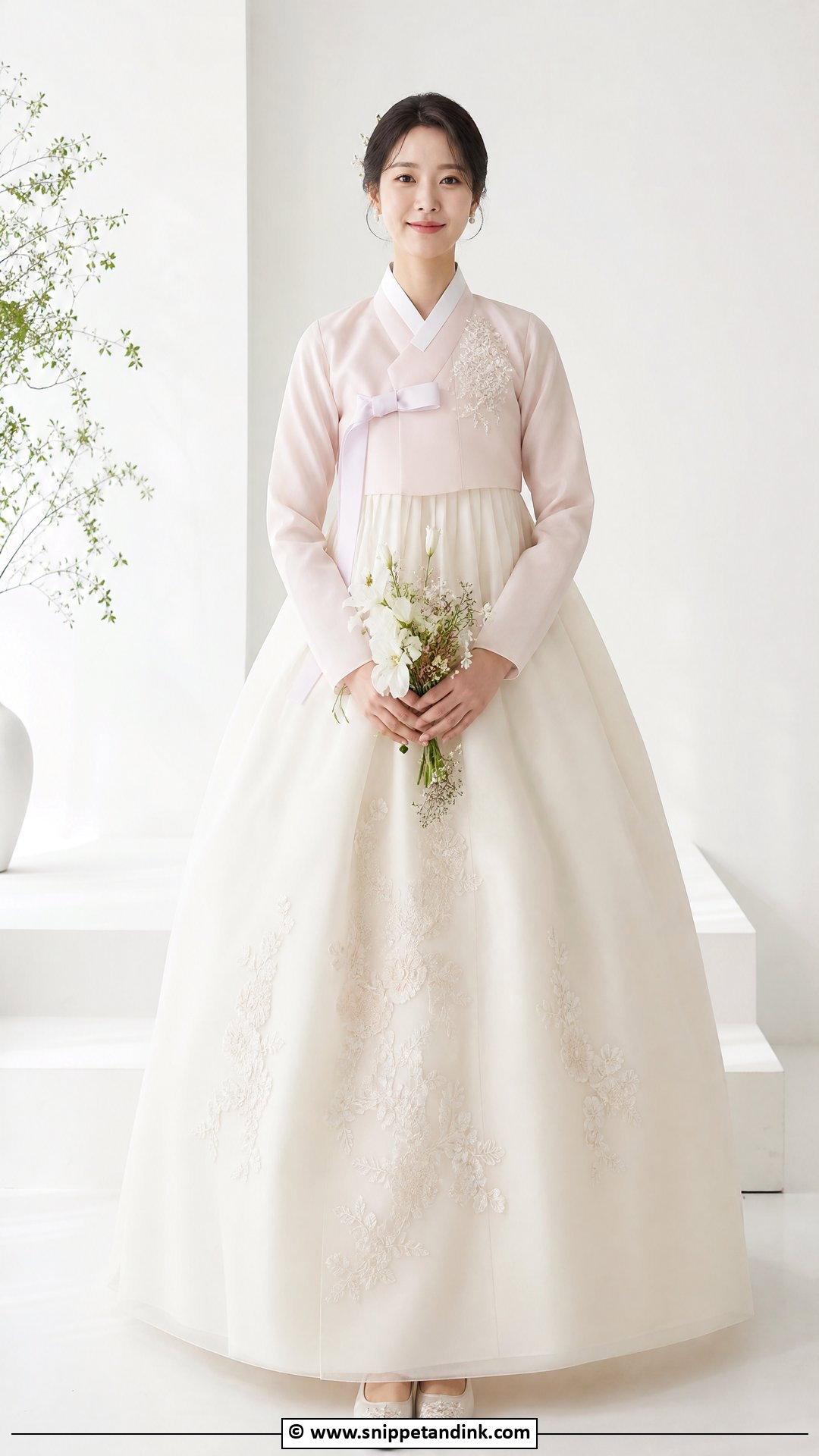 Modern Korean Hanbok Wedding Dress - Snippet and Ink - 35 Korean Wedding Dress Ideas
