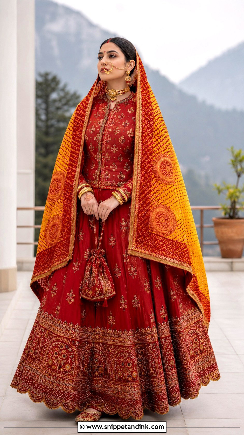 Modern Kumaoni Bride Fusion Outfit - Snippet and Ink - 20 Kumaoni Bride Ideas