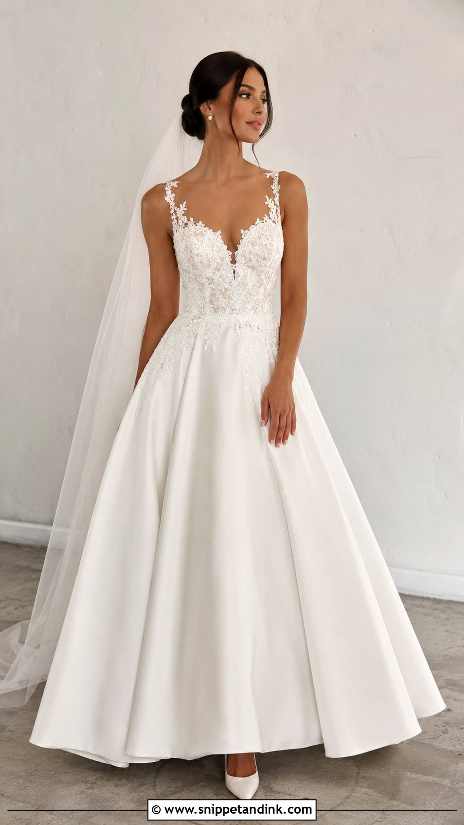 Modern Lace Ballgown Wedding Dress - Snippet and Ink - 25 Wedding Dresses Lace Ballgown
