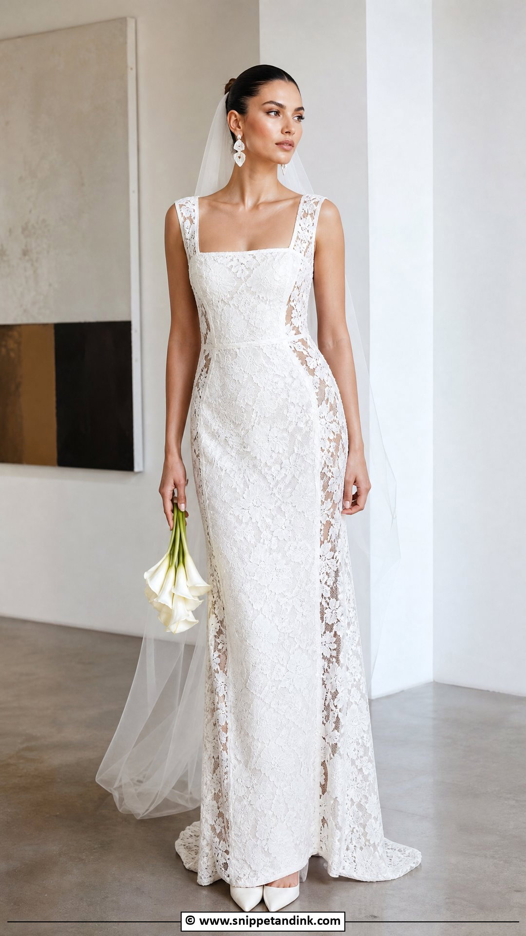 Modern Lace Wedding Dress - Snippet and Ink - 35 Lace Wedding Dress Ideas