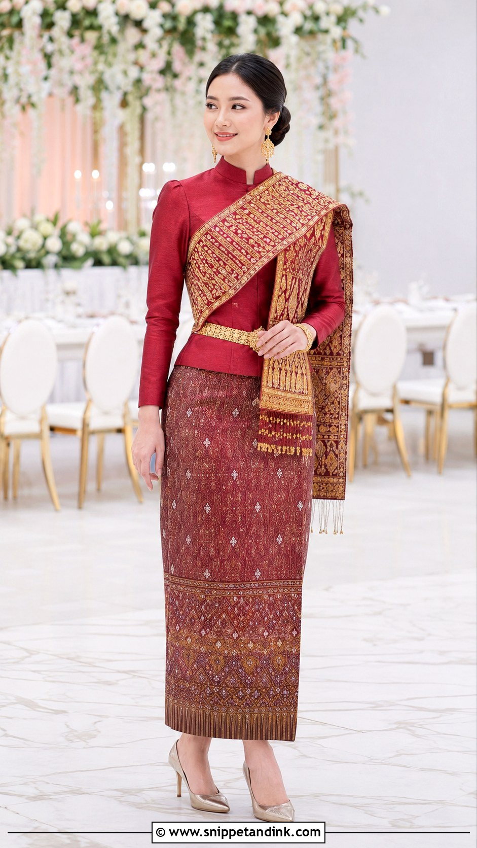 Modern Lao Reception Dress - Snippet and Ink - 20 Lao Wedding Dress Ideas