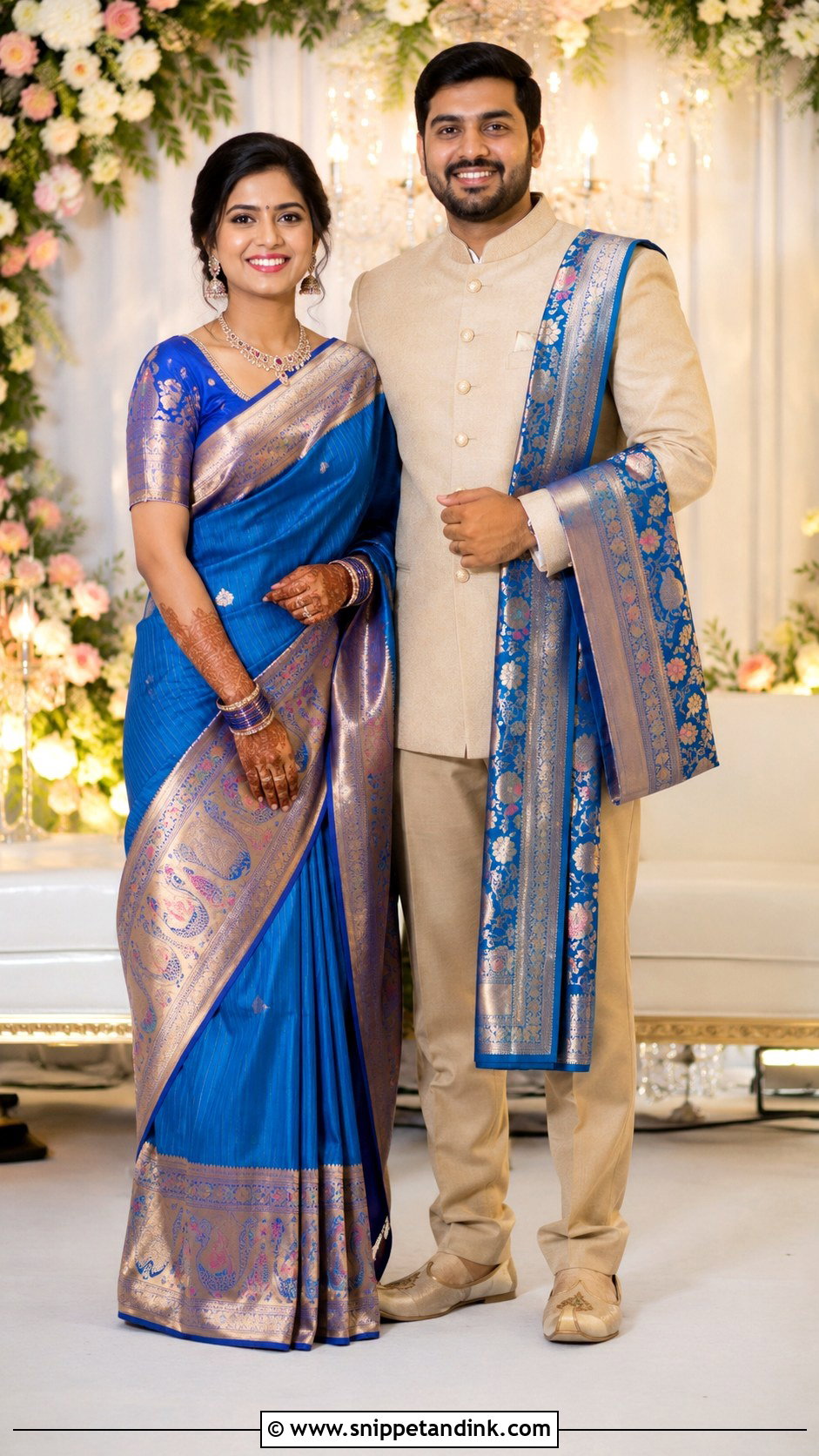 Modern Maharashtrian Bride And Groom Outfit - Snippet and Ink - 25 Maharashtrian Wedding Couple Outfits