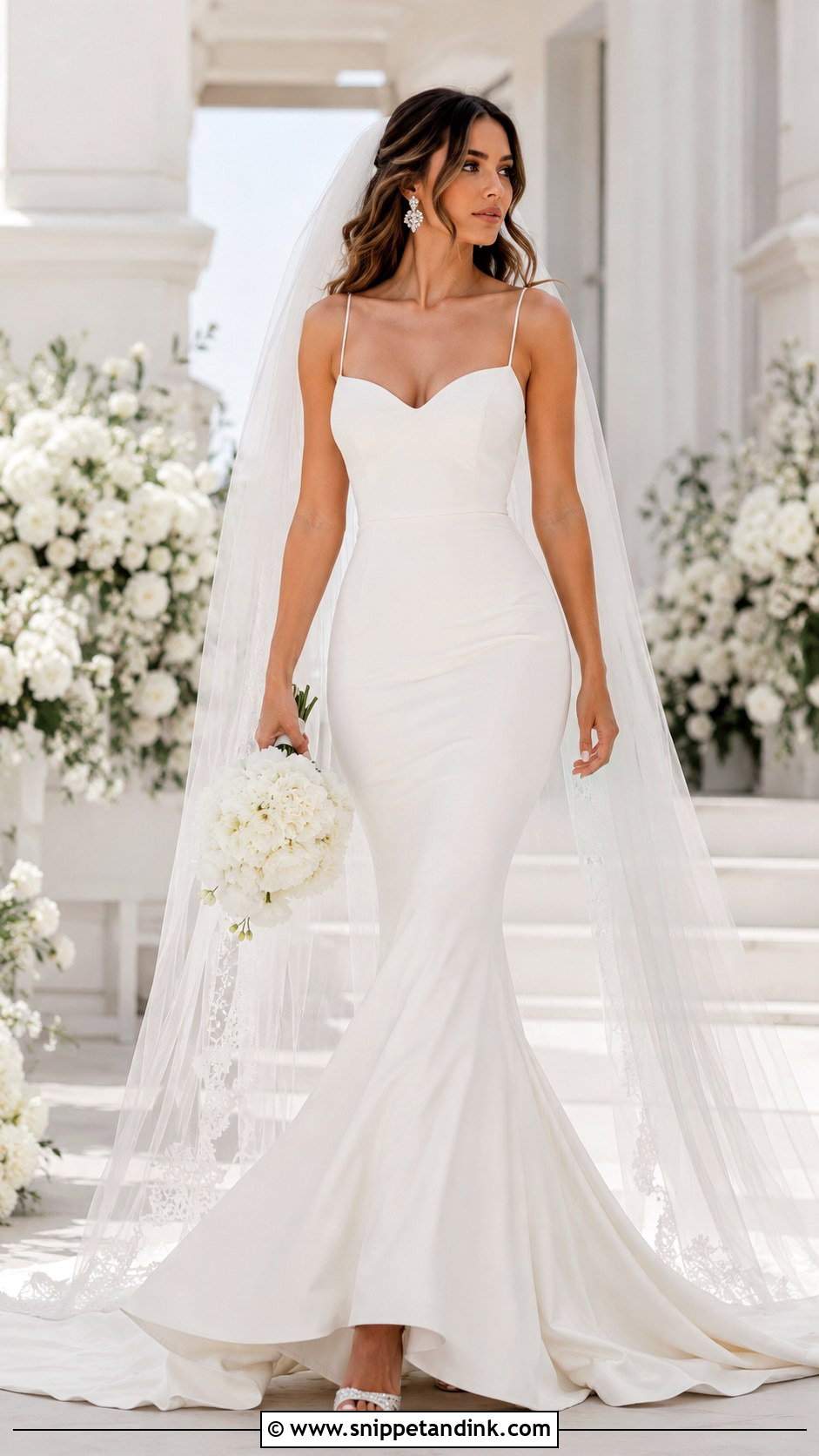 Modern Mermaid Bride Look - Snippet and Ink - 25 Bride Looks