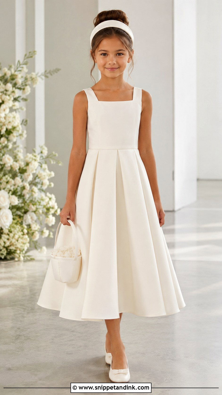Modern Mini Bride Dress With Minimal Flats - Snippet and Ink - 20 Mini Bride Dress Kids Ideas