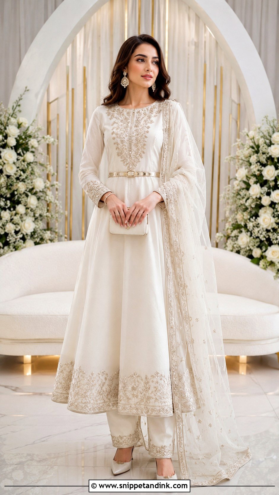 Modern Minimalist Afghan Bridal Dress - Snippet and Ink - 20 Afghan Bridal Dress Ideas