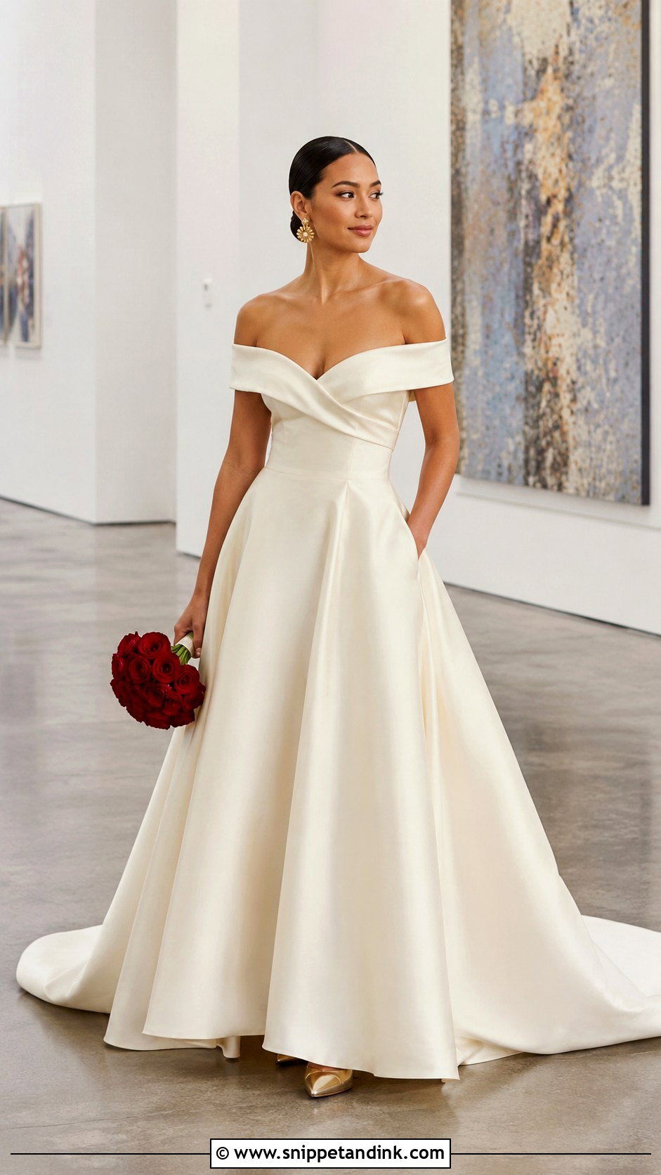 Modern Minimalist Belle Wedding Dress - Snippet and Ink - 20 Belle Inspired Wedding Dress Ideas