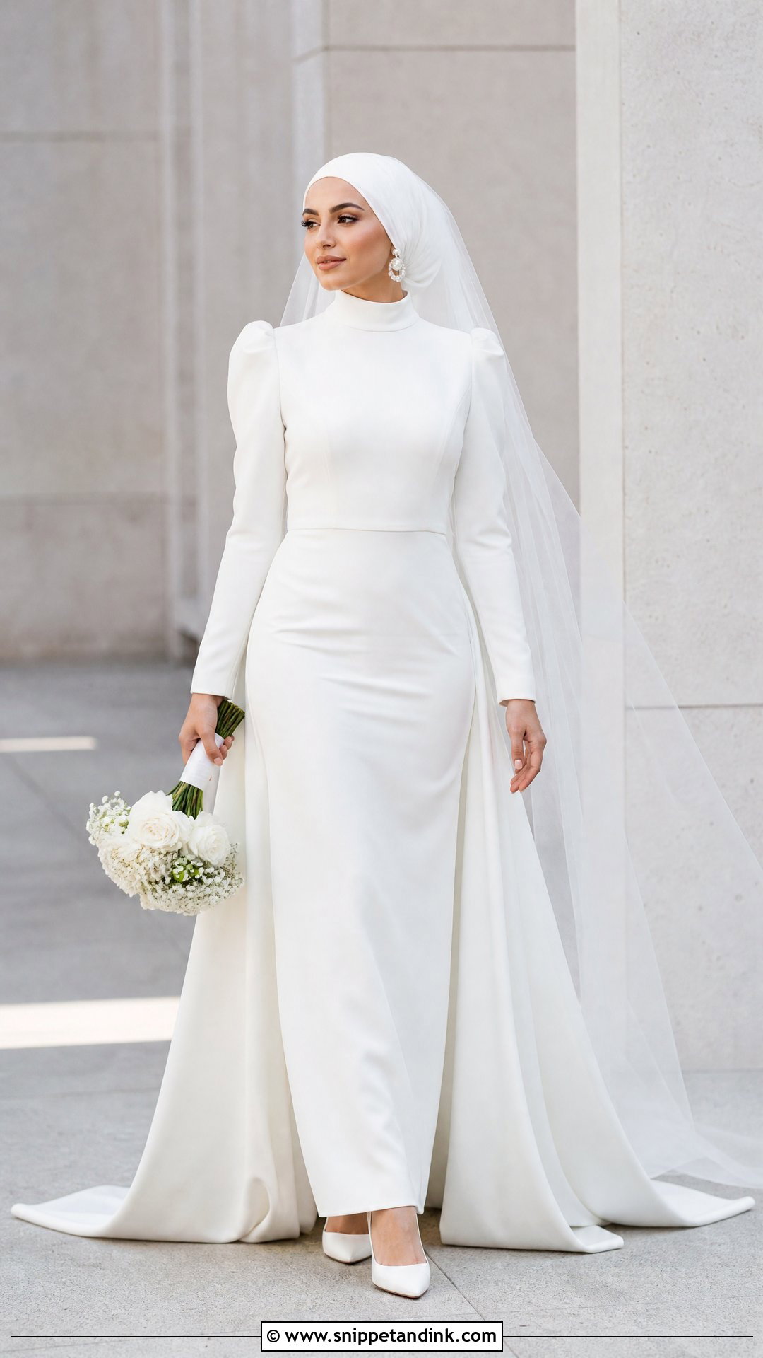 Modern Muslim Wedding Dress With Hijab - Snippet and Ink - 25 Muslim Wedding Dress Hijab Bride Ideas