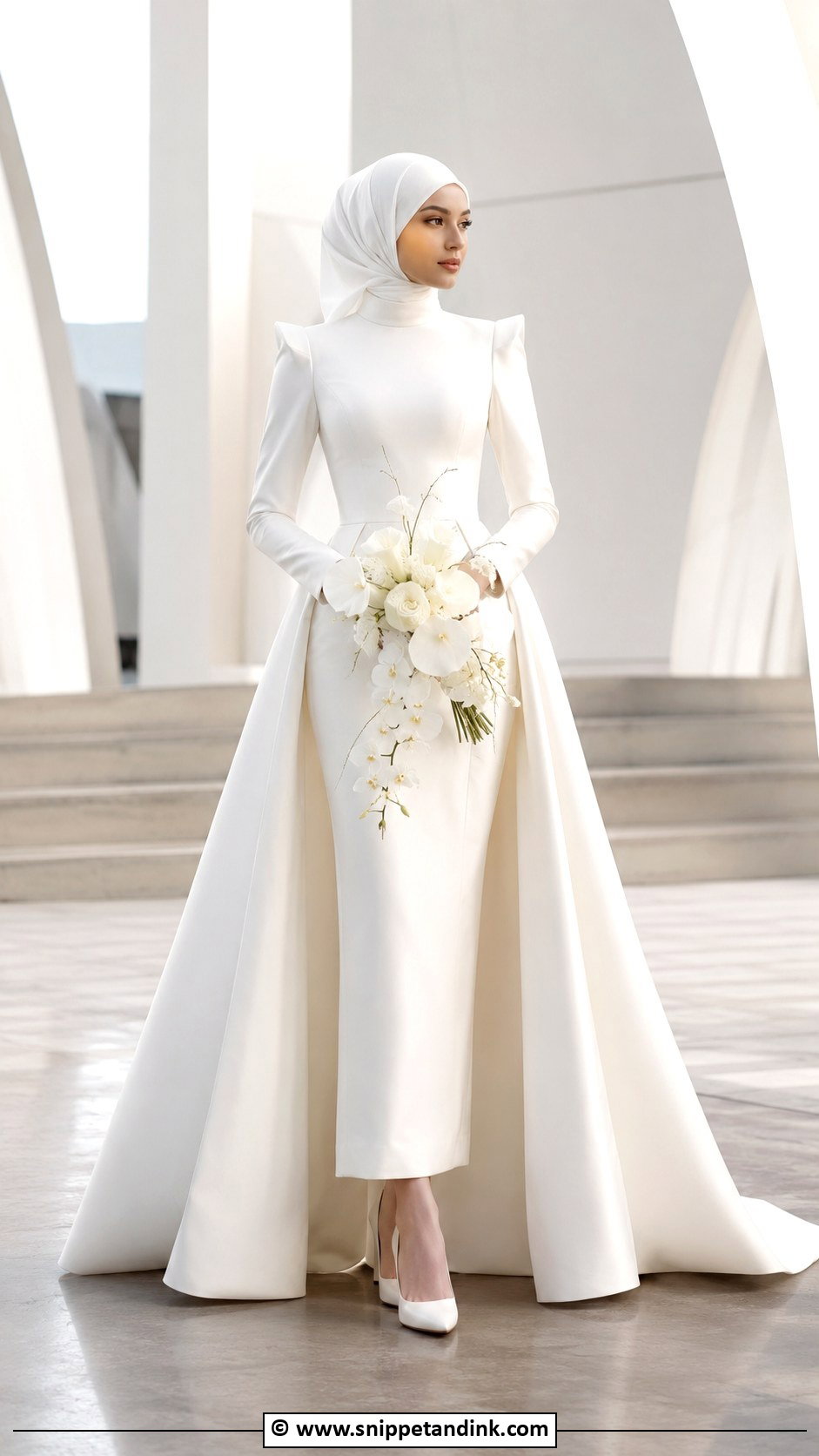 Modern Muslim Wedding Gown - Snippet and Ink - 30 Muslim Wedding Gown Ideas