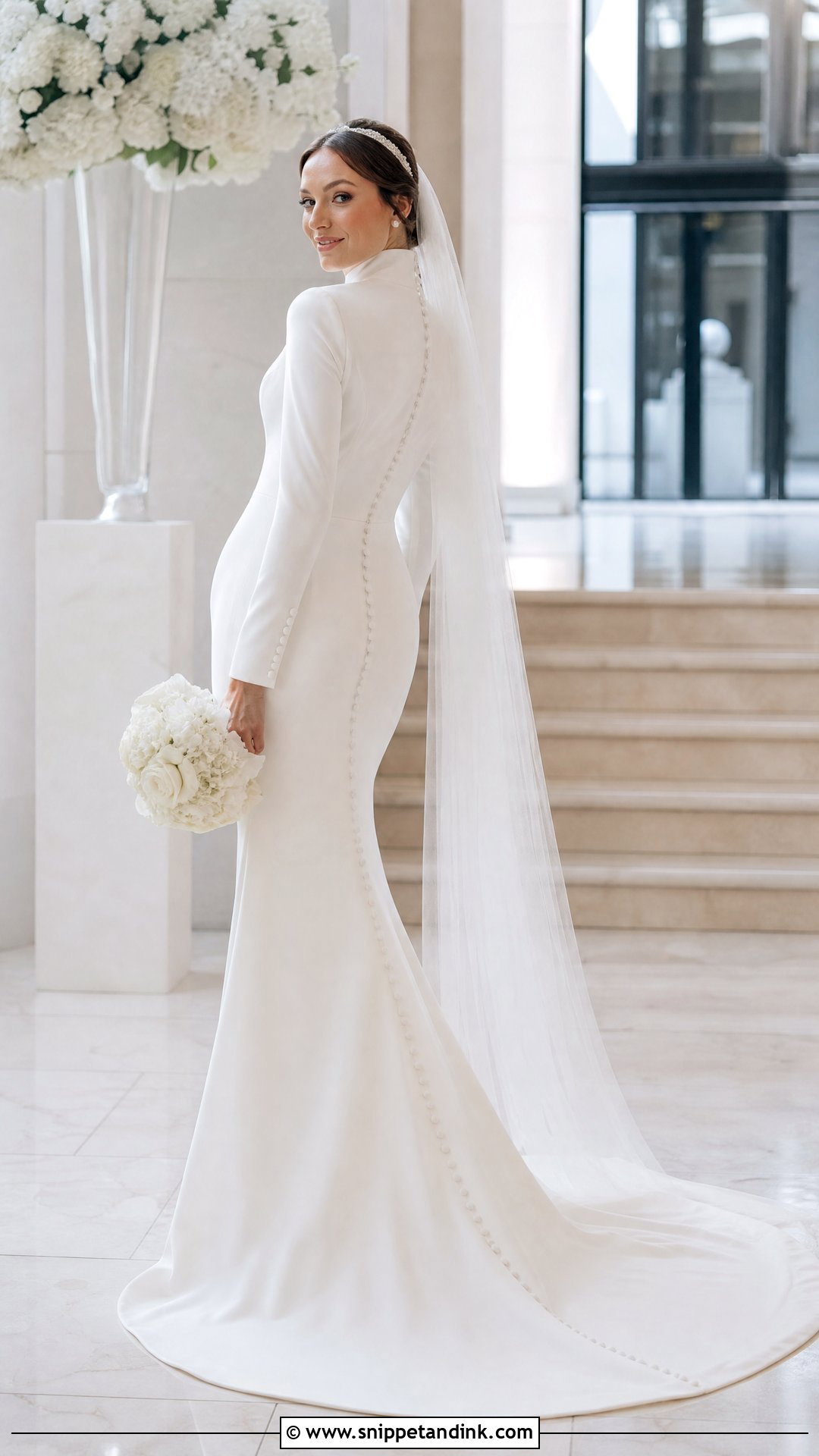 Modern Princess Anne High Neck Wedding Dress - Snippet and Ink - 20 Princess Anne Wedding Dress Ideas
