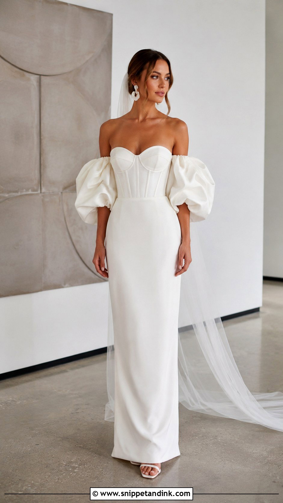Modern Puffy Sleeve Wedding Dress - Snippet and Ink - 25 Wedding Dress Puffy Sleeves