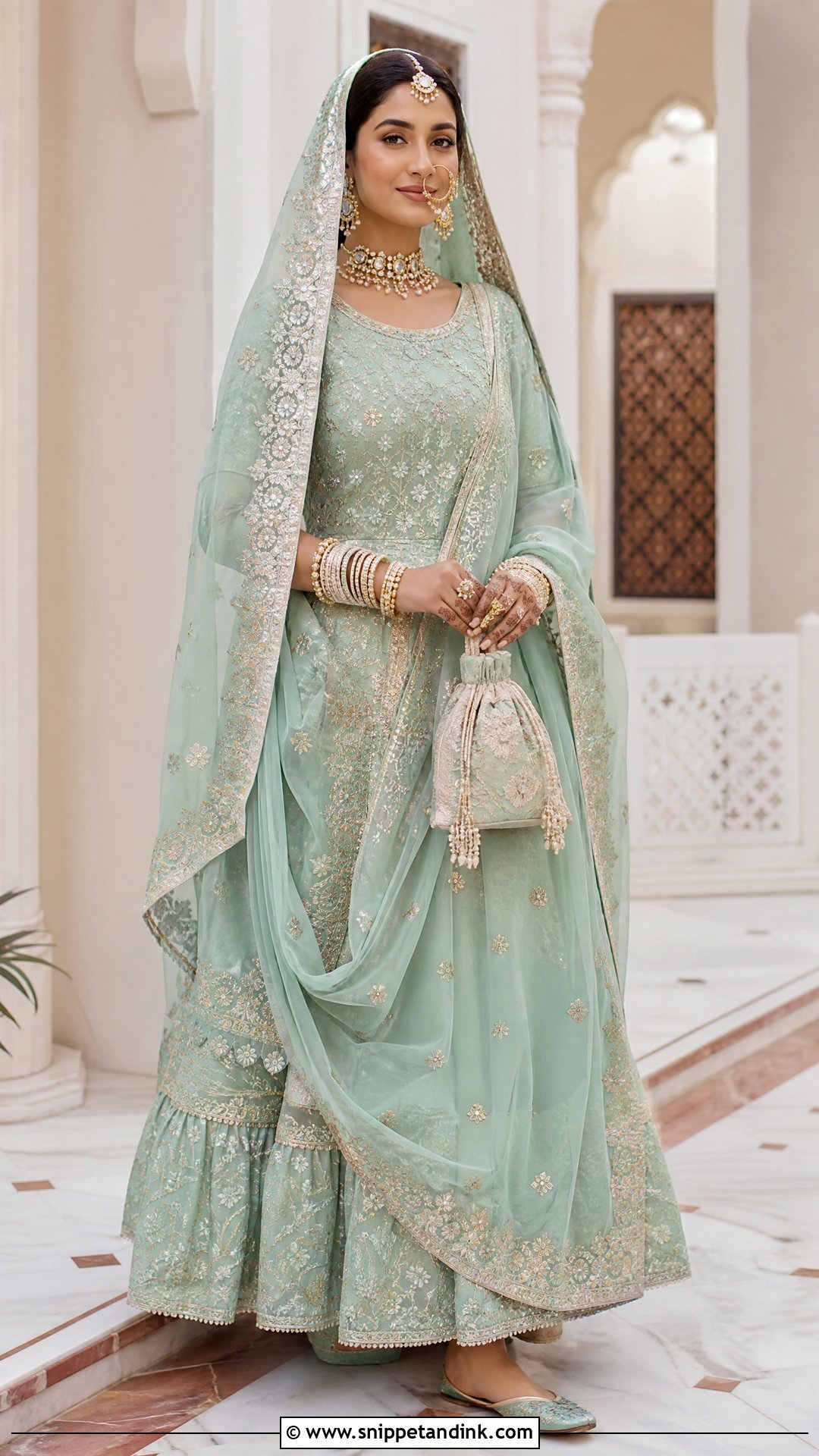 Modern Rajwadi Bride With Pastel Poshak - Snippet and Ink - 20 Rajwadi Bride Ideas