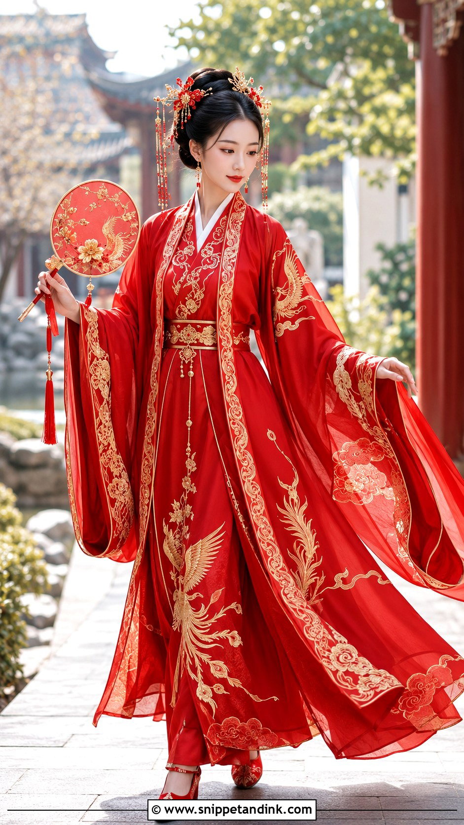 Modern Red Hanfu Wedding Dress - Snippet and Ink - 25 Modern Chinese Wedding Dress Ideas