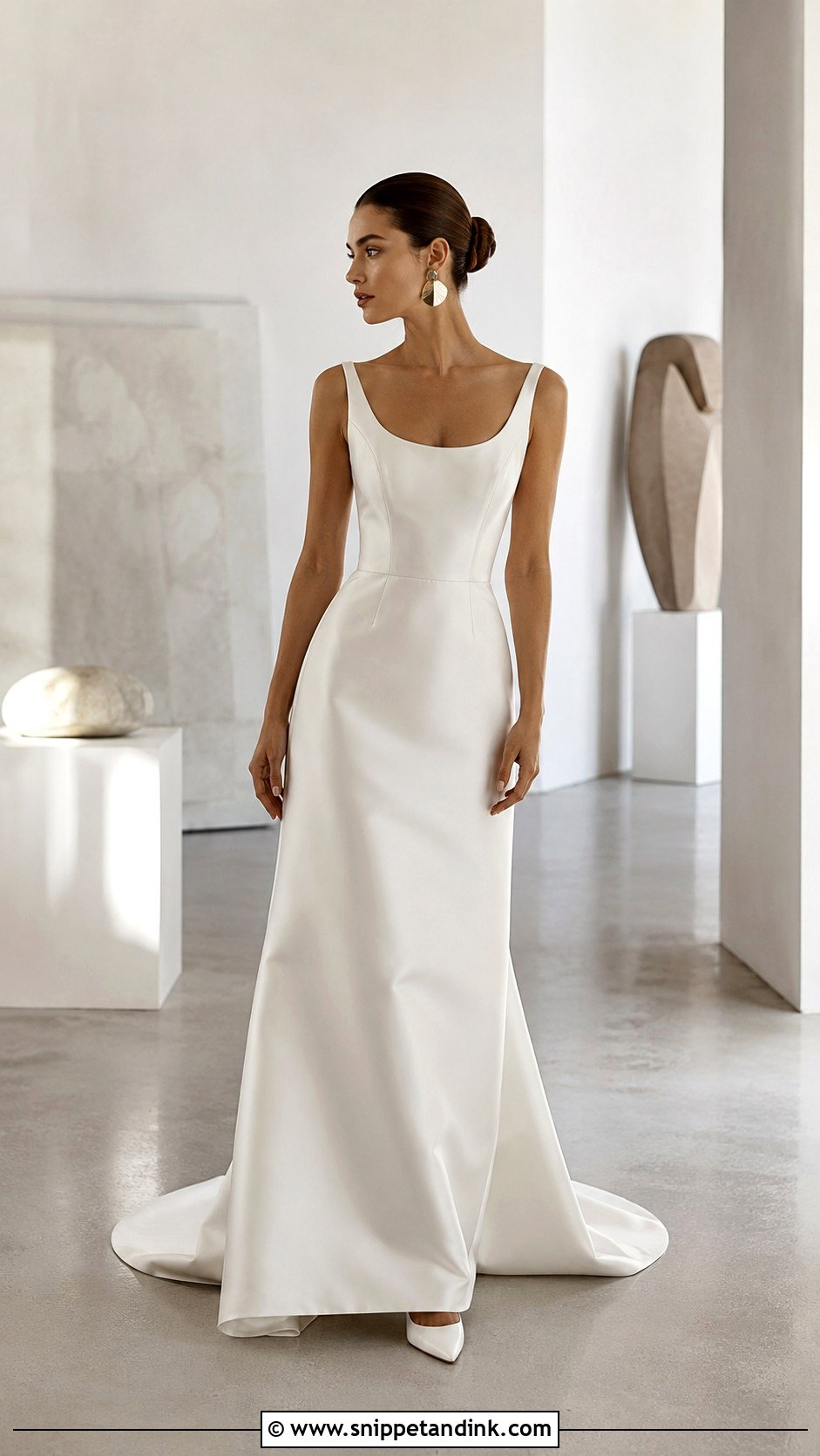 Modern Scoop Neck Wedding Dress - Snippet and Ink - 25 Scoop Neck Wedding Dress Ideas