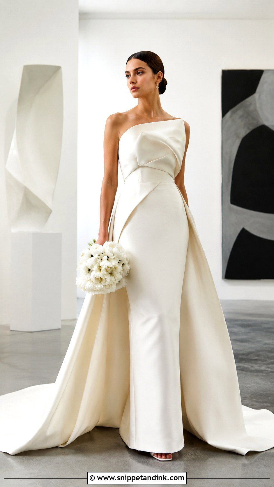 Modern Sculptural Bride Gown - Snippet and Ink - 25 Bride Gown Design Ideas