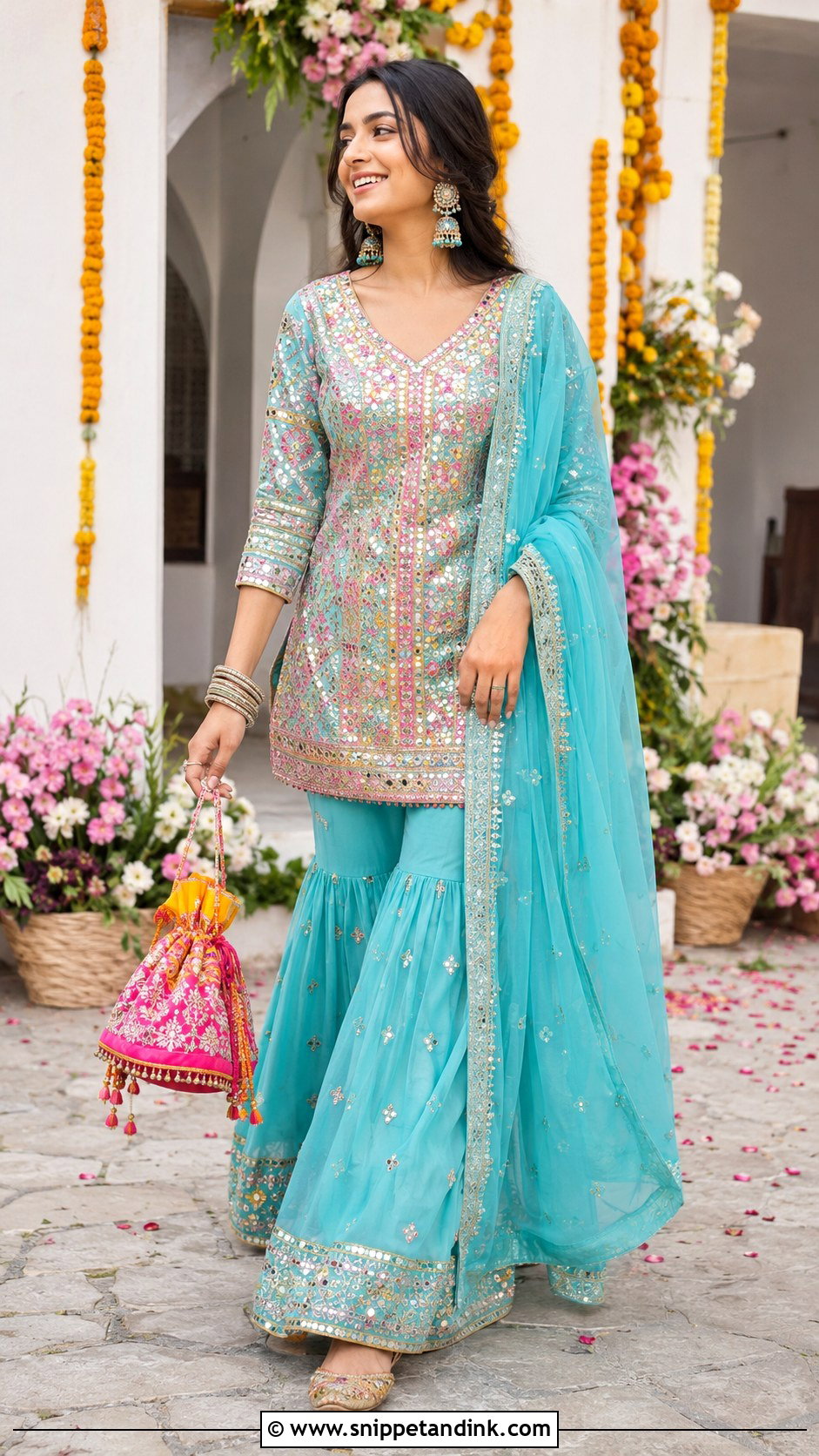 Modern Sharara Set Outfit - Snippet and Ink - 20 Modern Indian Wedding Dress Ideas