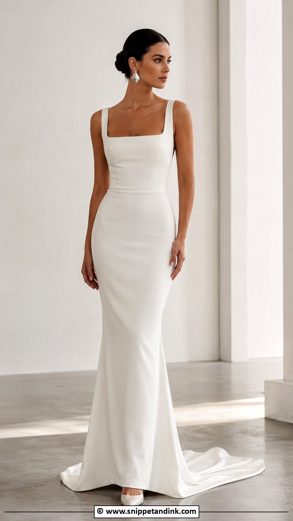 Modern Sheath Wedding Dress - Snippet and Ink - 30 Sheath Wedding Dress Ideas