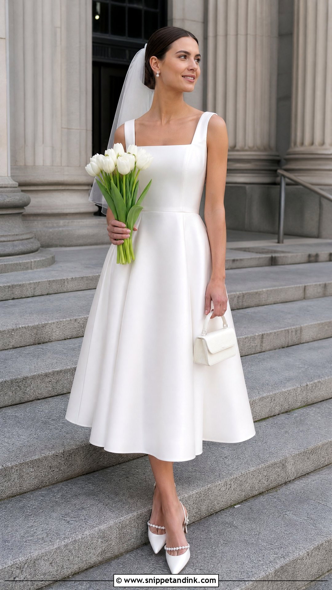 Modern Tea Length Wedding Dress - Snippet and Ink - 20 Sleek Modern Wedding Dress Ideas