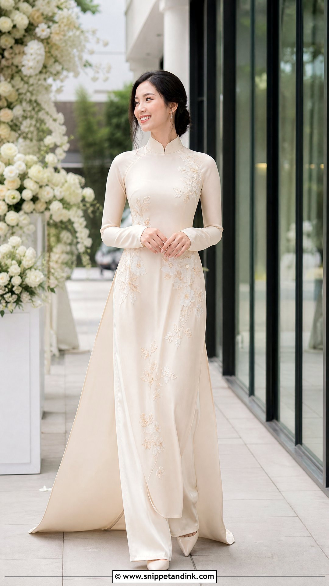 Modern Vietnamese Wedding Ao Dai - Snippet and Ink - 25 Vietnamese Wedding Dress Ideas
