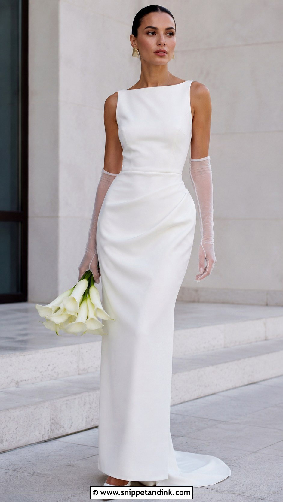 Modern Wedding Dress With Gloves - Snippet and Ink - 25 Wedding Dresses with Gloves
