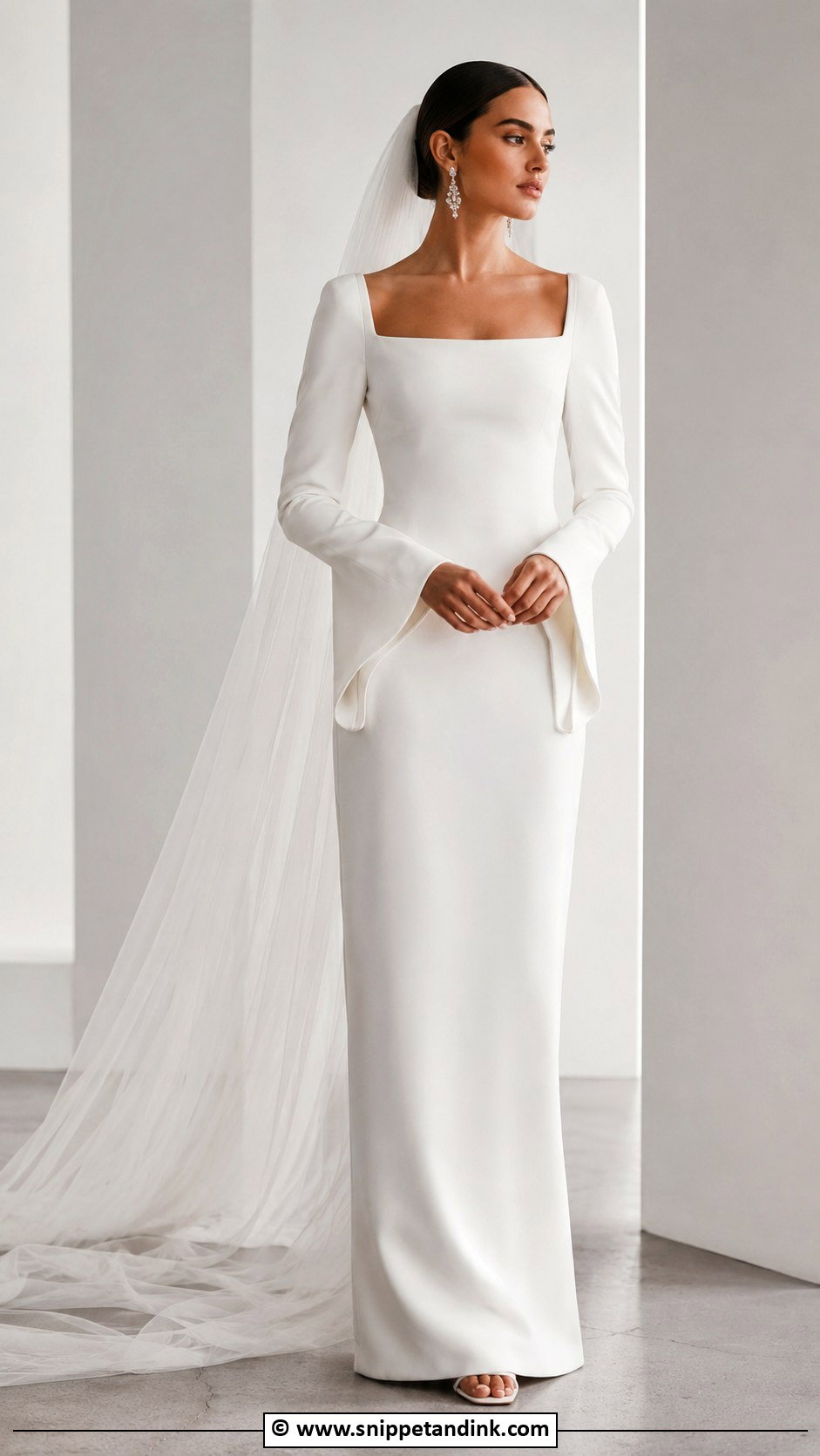 Modern Wedding Dress With Sleeves - Snippet and Ink - 35 Wedding Dress with Sleeves