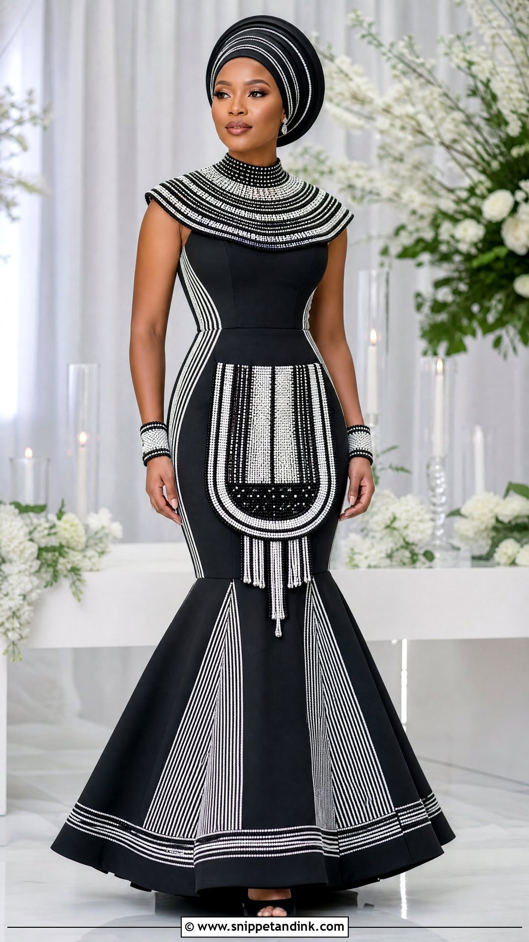 Modern Xhosa Bride Mermaid Dress - Snippet and Ink - 20 Xhosa Bride Traditional Attire Ideas
