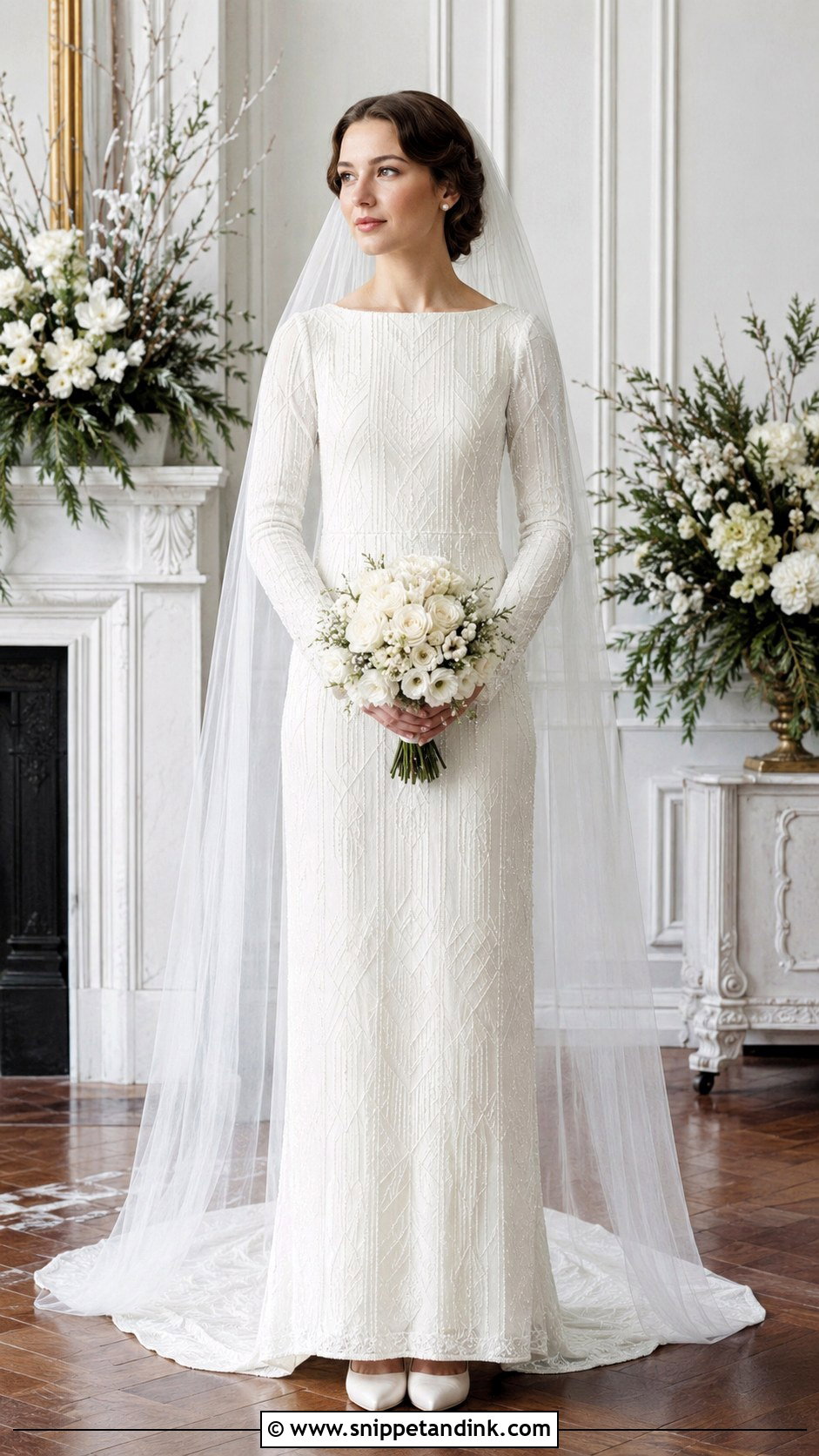 Modest 1920s Wedding Dress - Snippet and Ink - 20 1920s Inspired Wedding Dress Ideas