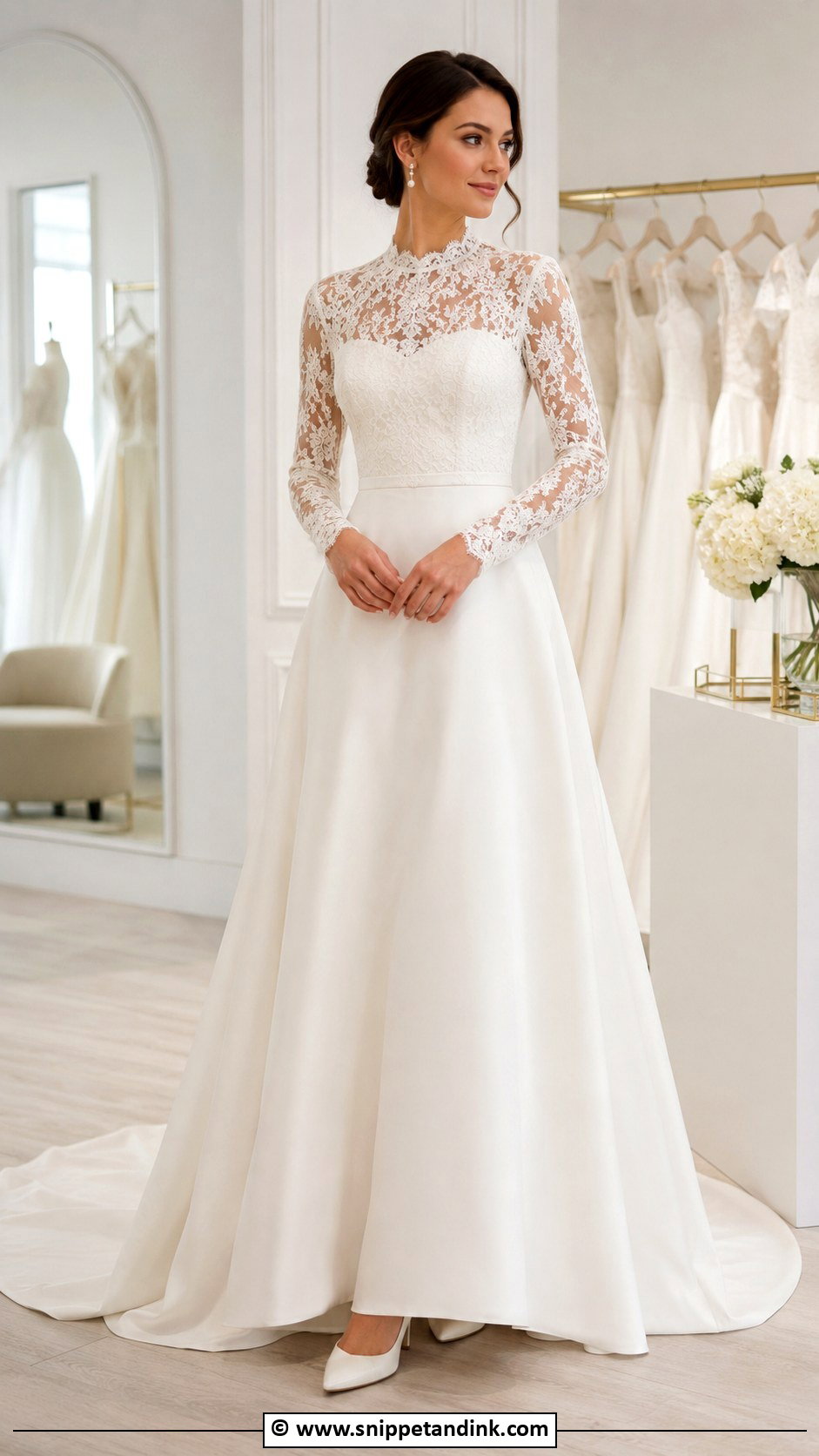Modest A Line Wedding Dress - Snippet and Ink - 35 Modest Wedding Dresses