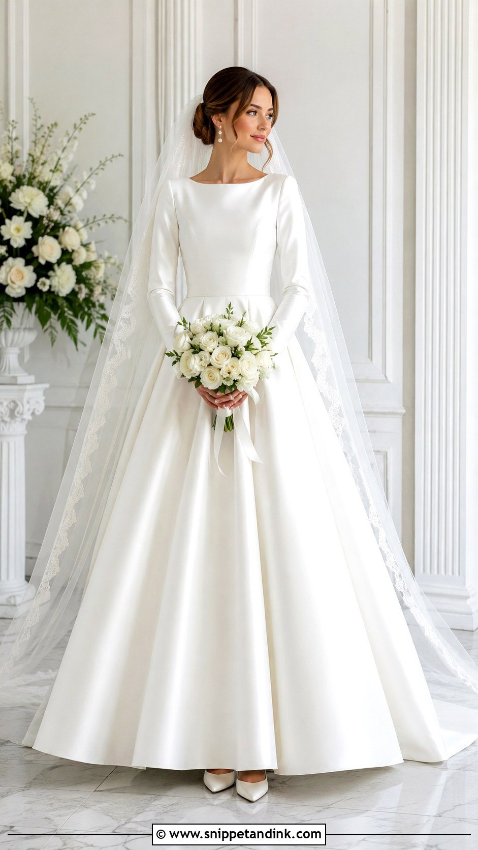 Modest Ball Gown Christian Bridal Gown - Snippet and Ink - 30 Christian Bridal Gown Ideas