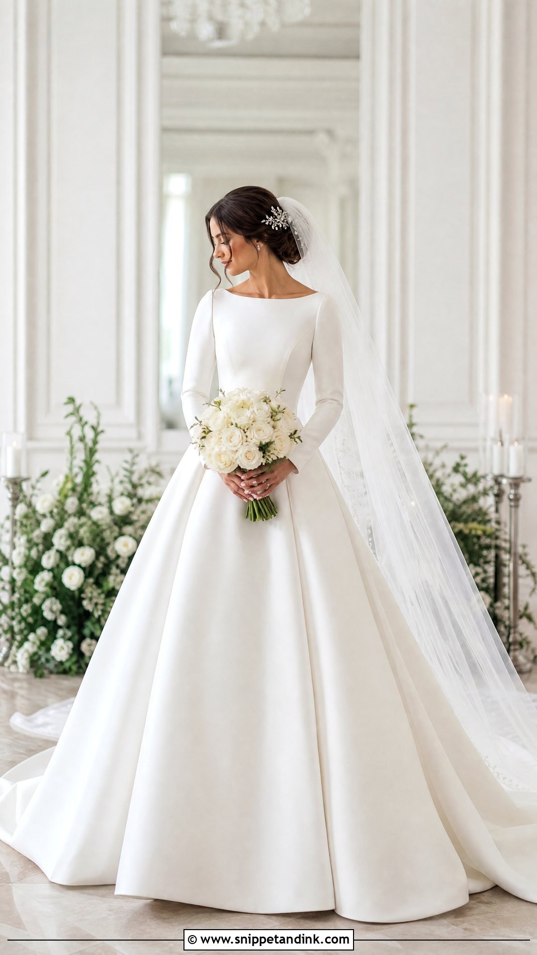 Modest Ball Gown Christian Bride Gown - Snippet and Ink - 25 Christian Bride Gowns