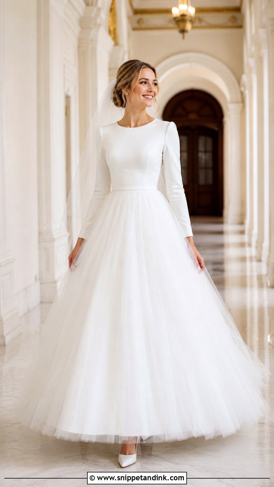 Modest Ball Gown LDS Wedding Dress - Snippet and Ink - 25 Lds Wedding Dresses