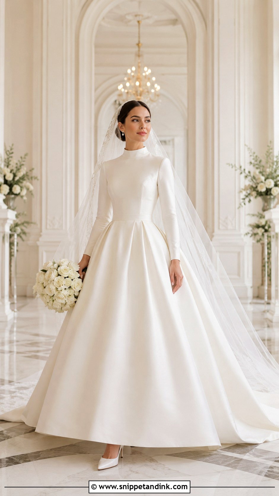 Modest Ball Gown Wedding Dress - Snippet and Ink - 25 Modest Bridal Ideas