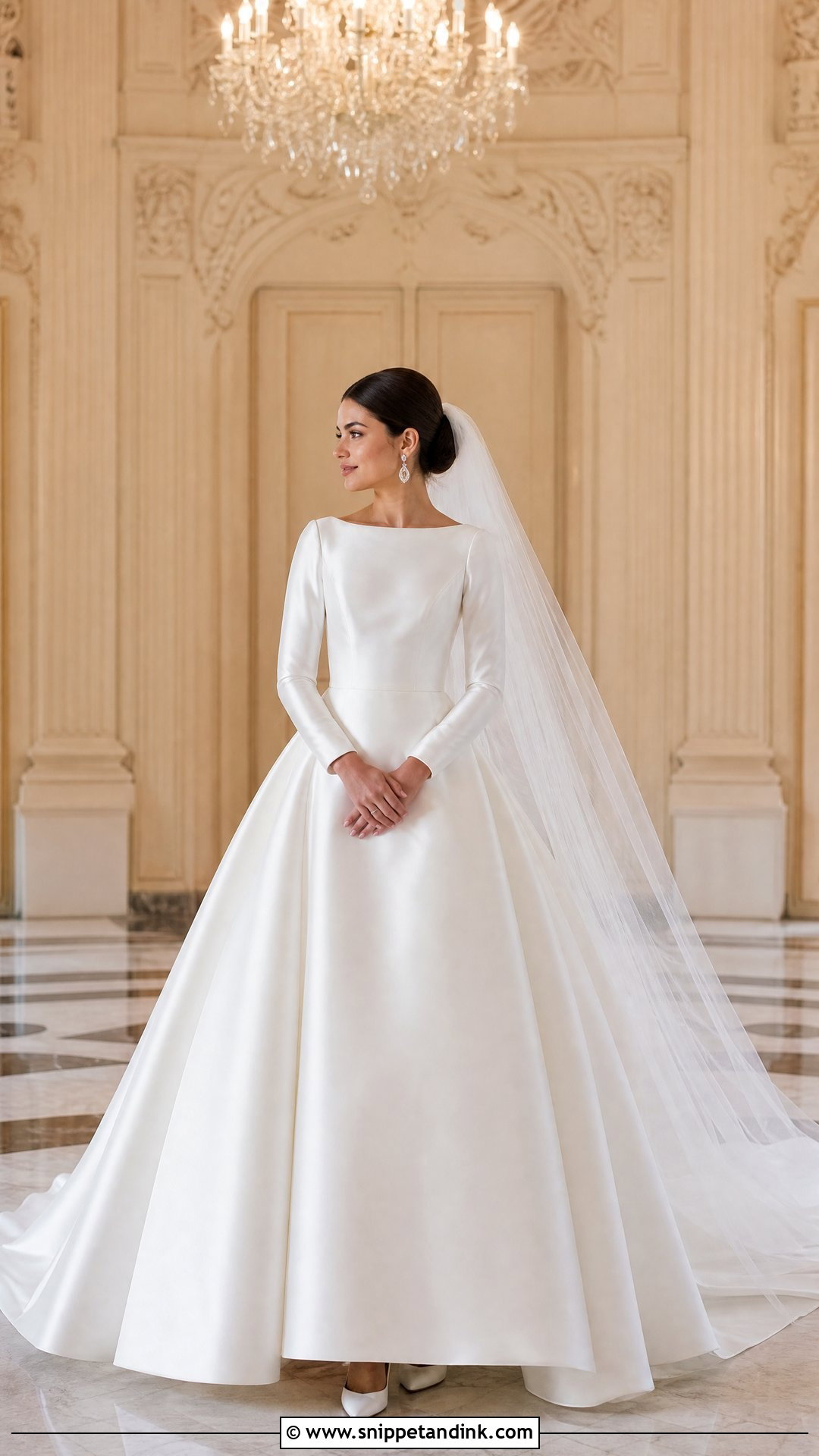 Modest Ball Gown Wedding Dress With Sleeves - Snippet and Ink - 20 Simple Elegant Wedding Dress with Sleeves