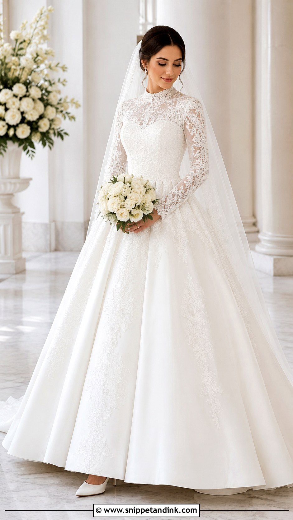 Modest Ball Gown Wedding Dress With Sleeves - Snippet and Ink - 25 Ball Gown Wedding Dress with Sleeves
