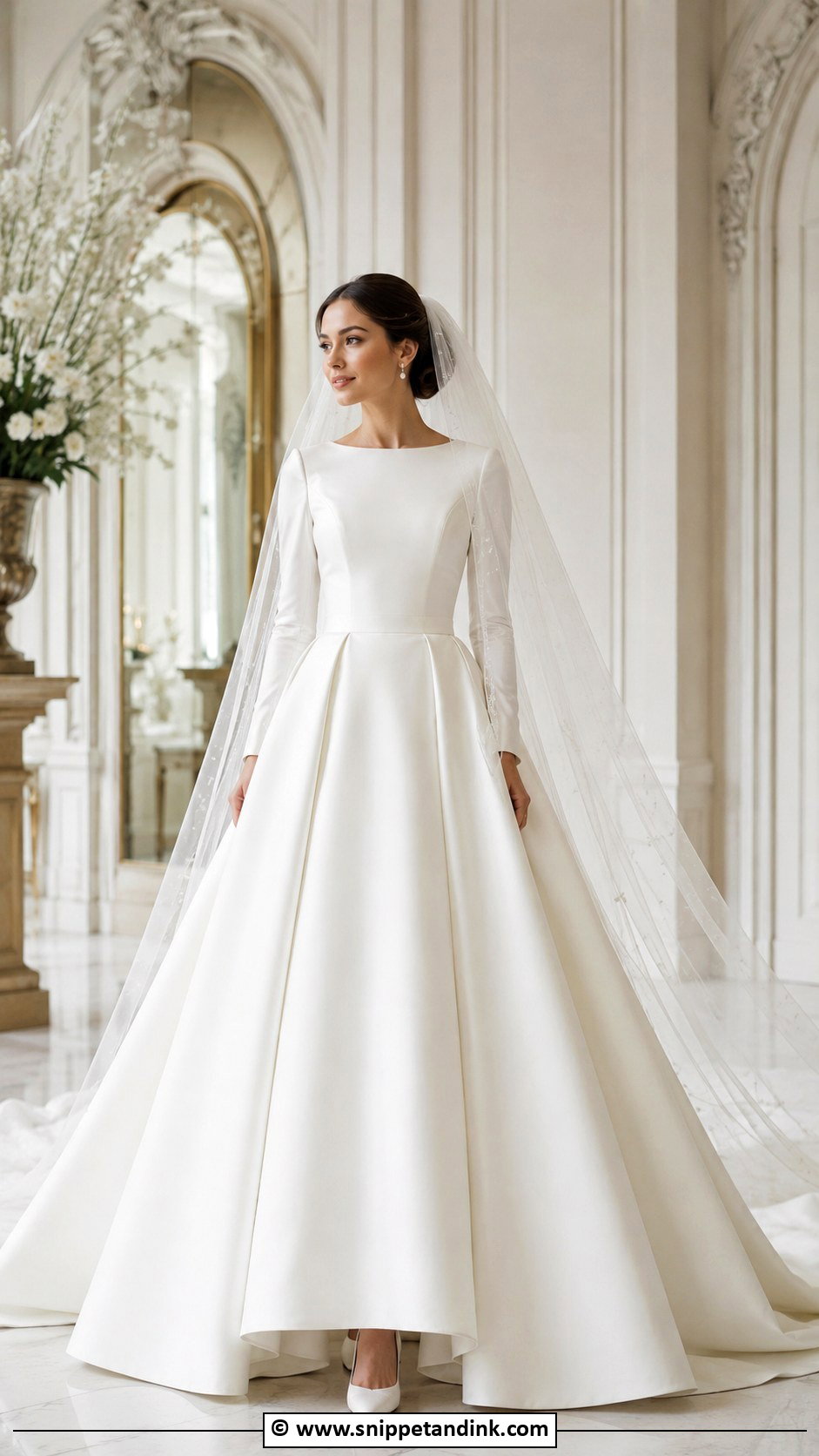 Modest Ball Gown Wedding Dress - Snippet and Ink - 25 Elegant Modest Wedding Dresses